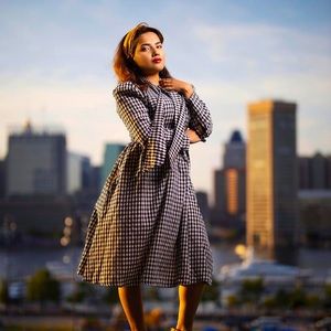 Black and white vintage dress